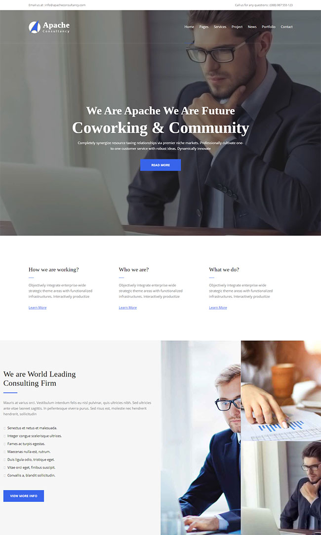 稳重大气企业咨询类网站模板
