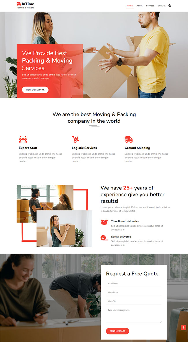 纸箱包装公司网站HTML模板
