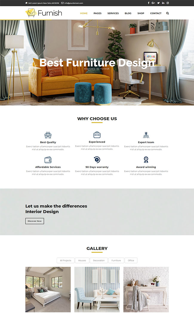 家庭装饰装修家装公司网站模板