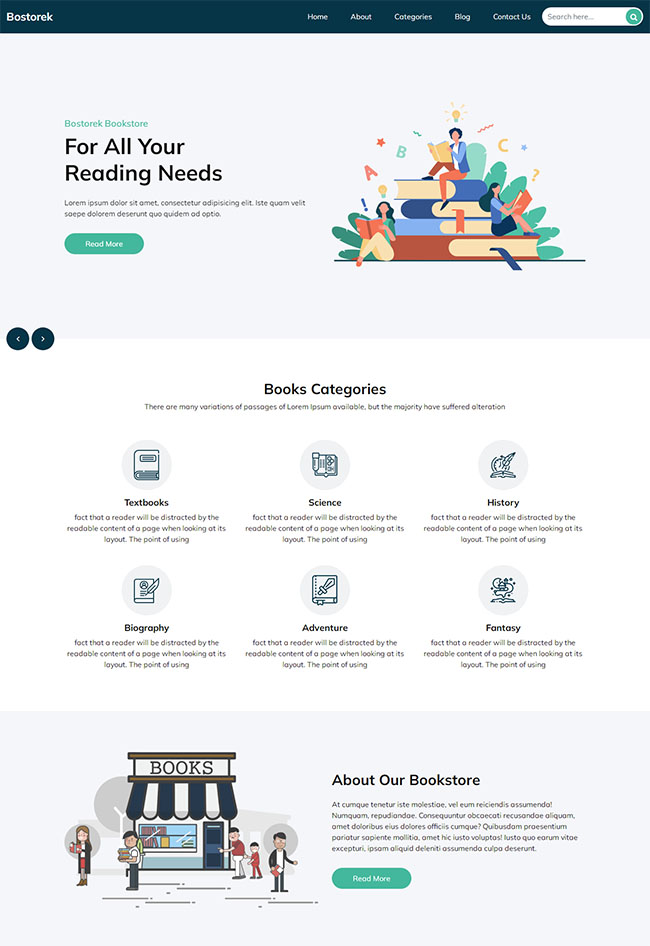 阅读书籍出版教育培训公司网站模板