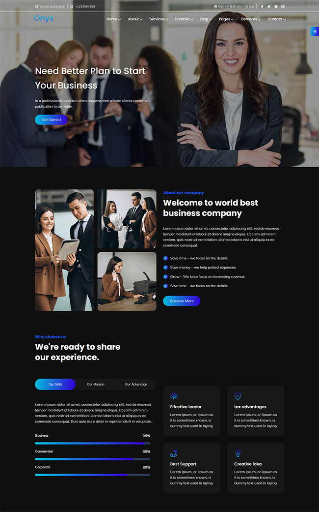 营销咨询服务网站HTML5模板