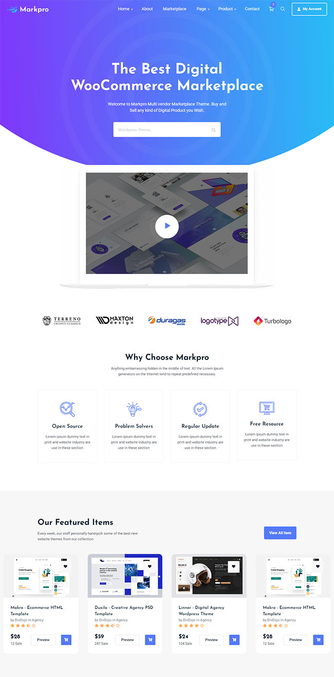 数字市场资源下载平台网站模板
