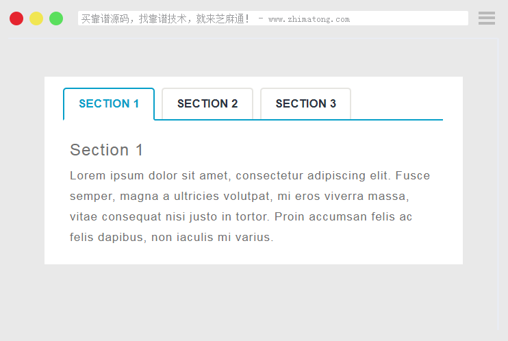 基于bootstrap简洁有创意的点击切换Tabs选项卡特效