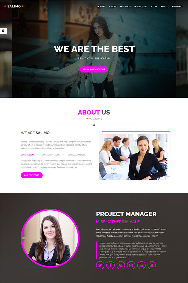 创意公司企业单页网站模板