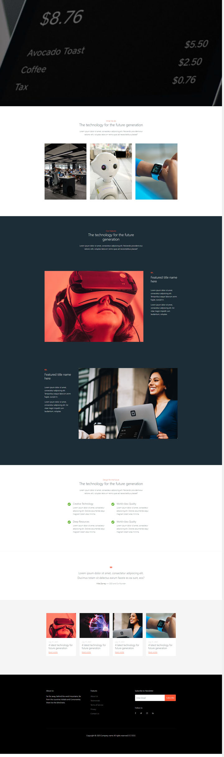 智能穿戴科技公司网站模板